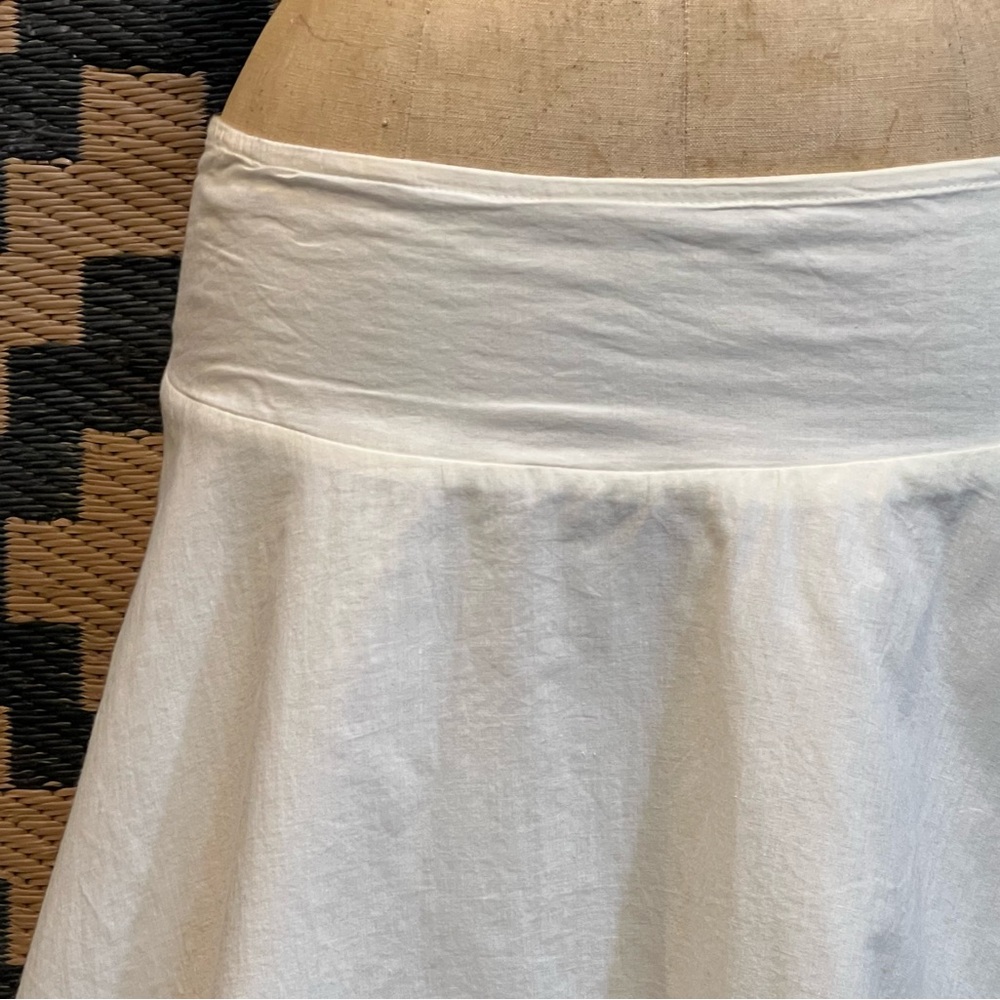 Eyelet lace buttercream midi full‎ a-line skirt cottagecore prairie boho y2k - Picture 6 of 14